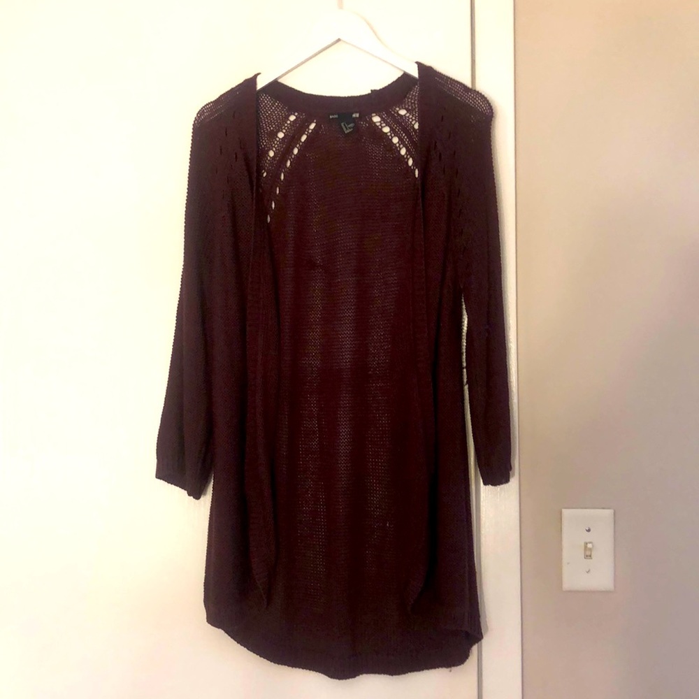 Comfy Wine Cardigan
